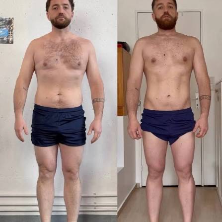 João, 43 anos, antes e depois